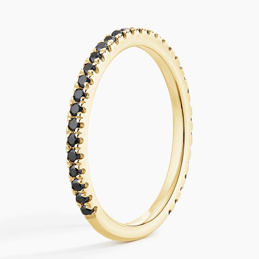 Luxe Ballad Black Diamond Ring (1/4 ct. tw.) Yellow Gold 18k Wedding Band