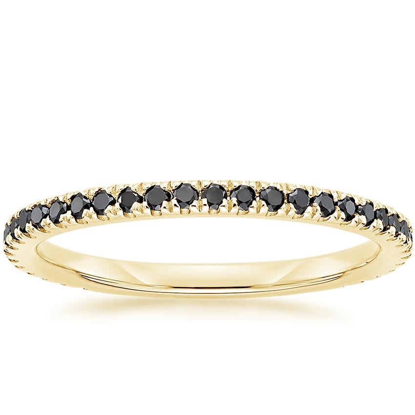 Luxe Ballad Black Diamond Ring (1/4 ct. tw.) Yellow Gold 18k Wedding Band