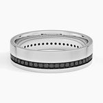 Austin Eternity Black Diamond 5.5mm Wedding Ring Platinum Eternity Band