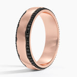Glacier Eternity Black Diamond 6mm Wedding Ring (1/2 ct. tw.) Rose Gold 18k Eternity Band