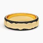 Glacier Eternity Black Diamond 6mm Wedding Ring (1/2 ct. tw.) Yellow Gold 18k Eternity Band