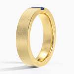 Luxe Apollo Sapphire 4.5mm Wedding Ring Yellow Gold 18k Wedding Band