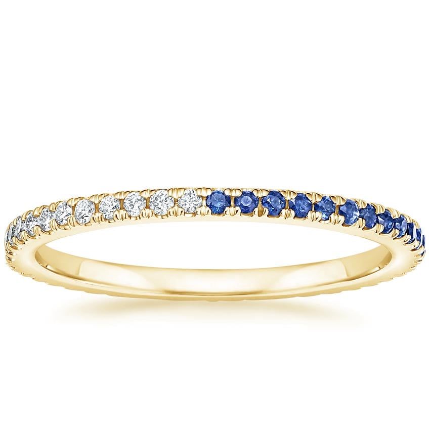 Ballad Eternity Sapphire and Diamond Ring Yellow Gold 18k Eternity Band
