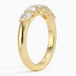 Five Stone Trellis Diamond Ring (1 ct. tw.) Yellow Gold 18k Wedding Band