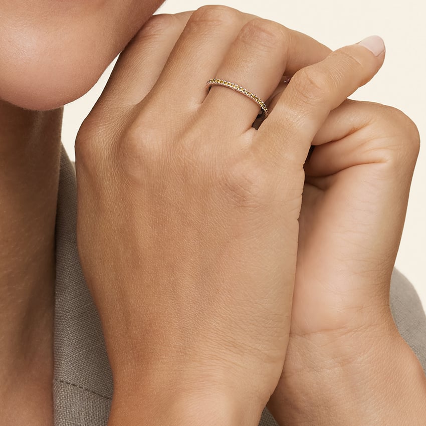 Luxe Ballad Citrine Ring Rose Gold 18k Wedding Band