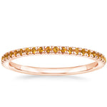 Luxe Ballad Citrine Ring Rose Gold 18k Wedding Band