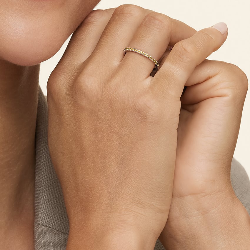 Luxe Ballad Citrine Ring Platinum Wedding Band