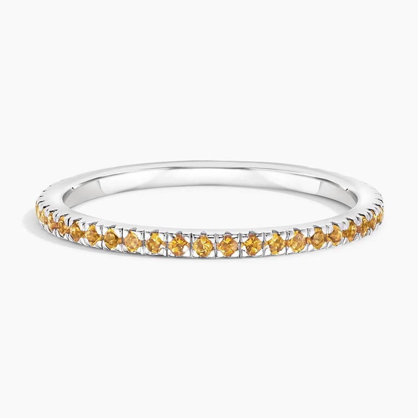 Luxe Ballad Citrine Ring Platinum Wedding Band