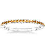Luxe Ballad Citrine Ring Platinum Wedding Band