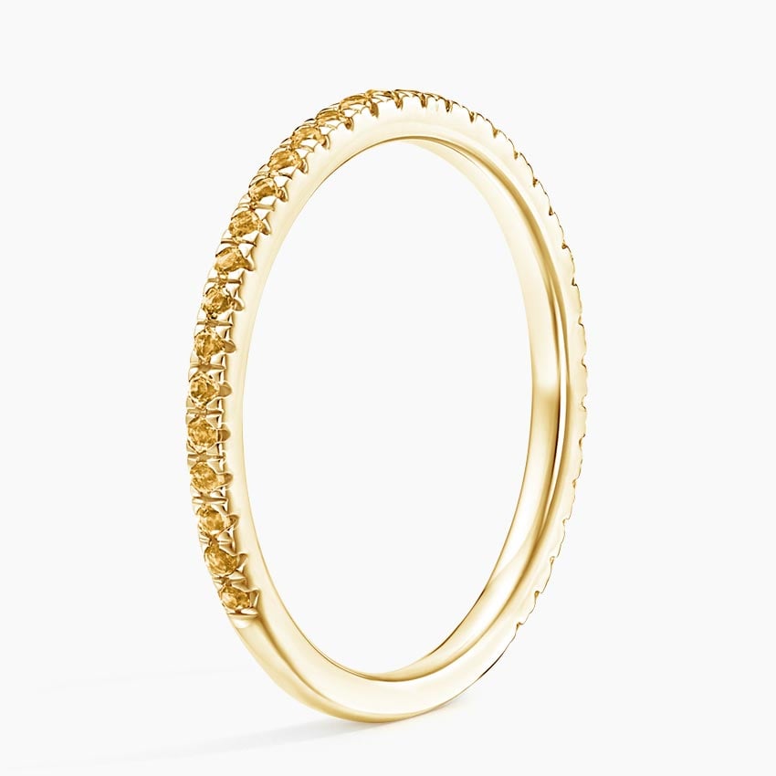 Luxe Ballad Citrine Ring Yellow Gold 18k Wedding Band