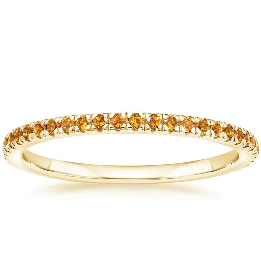 Luxe Ballad Citrine Ring Yellow Gold 18k Wedding Band