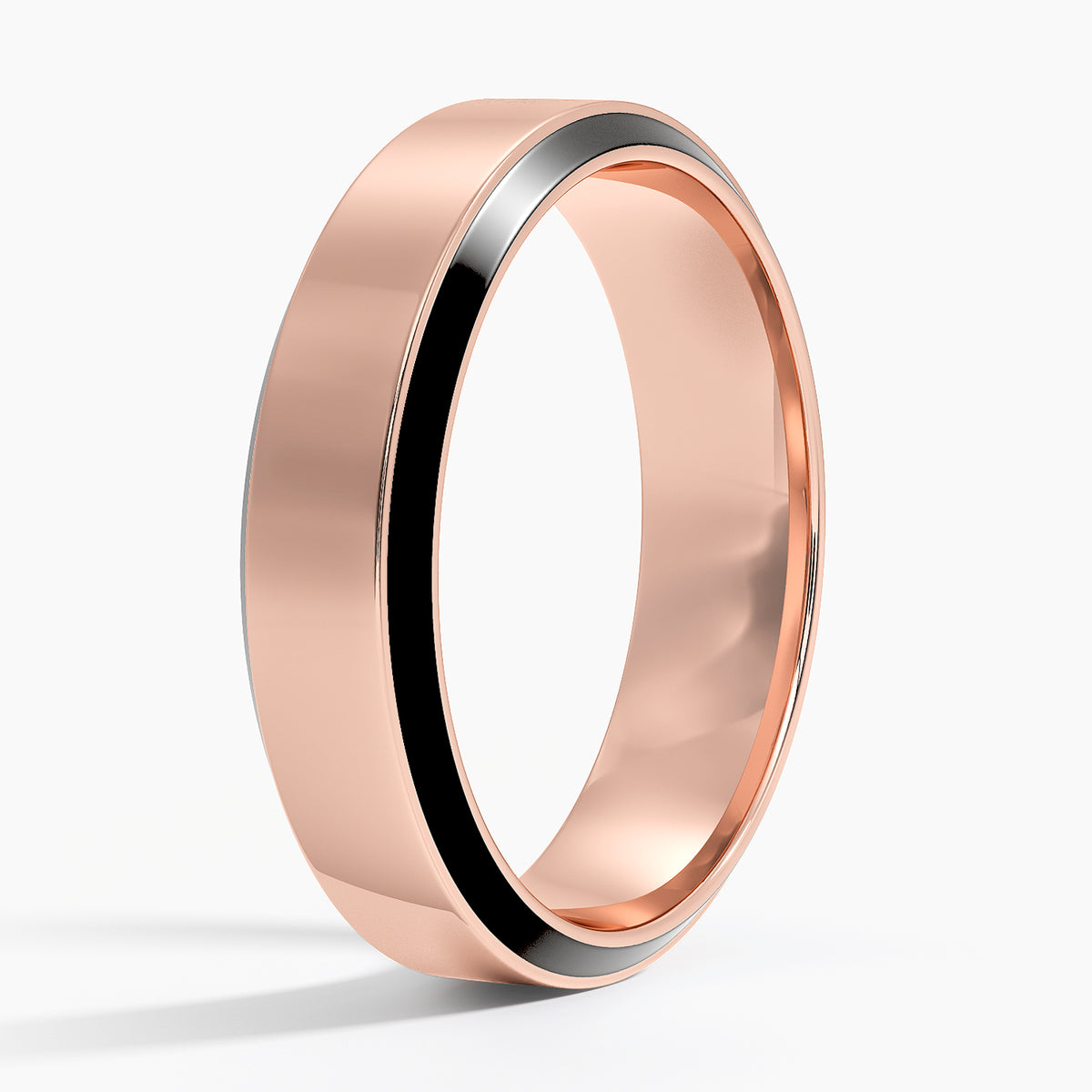 Daniel Beveled Edge 5.5mm Wedding Ring Rose Gold 18k Wedding Band