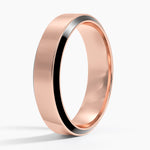 Daniel Beveled Edge 5.5mm Wedding Ring Rose Gold 18k Wedding Band