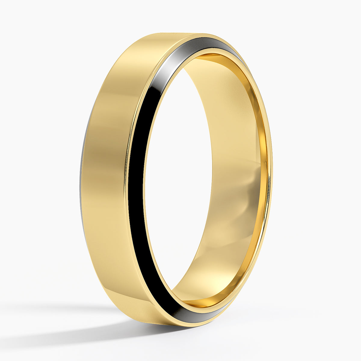 Daniel Beveled Edge 5.5mm Wedding Ring Yellow Gold 18k Wedding Band