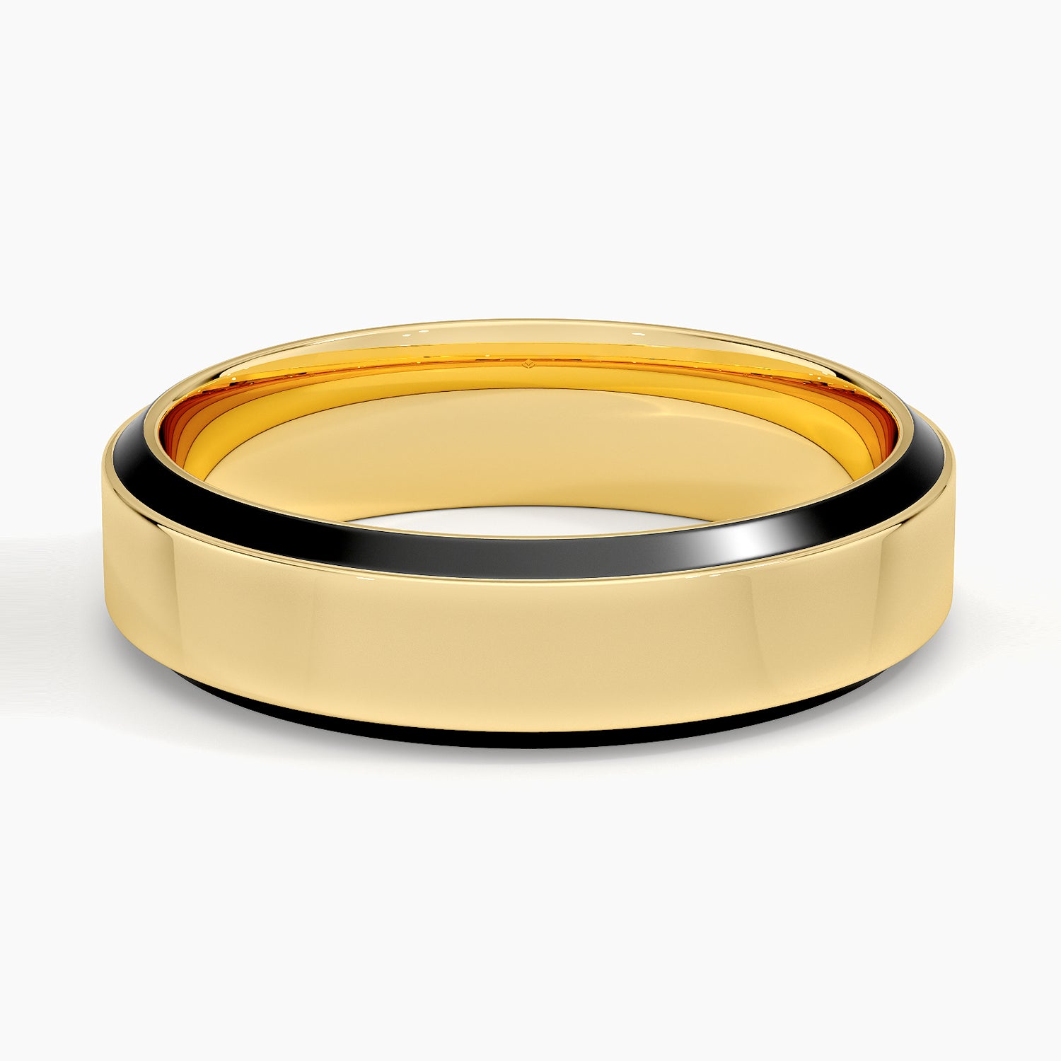 Daniel Beveled Edge 5.5mm Wedding Ring Yellow Gold 18k Wedding Band