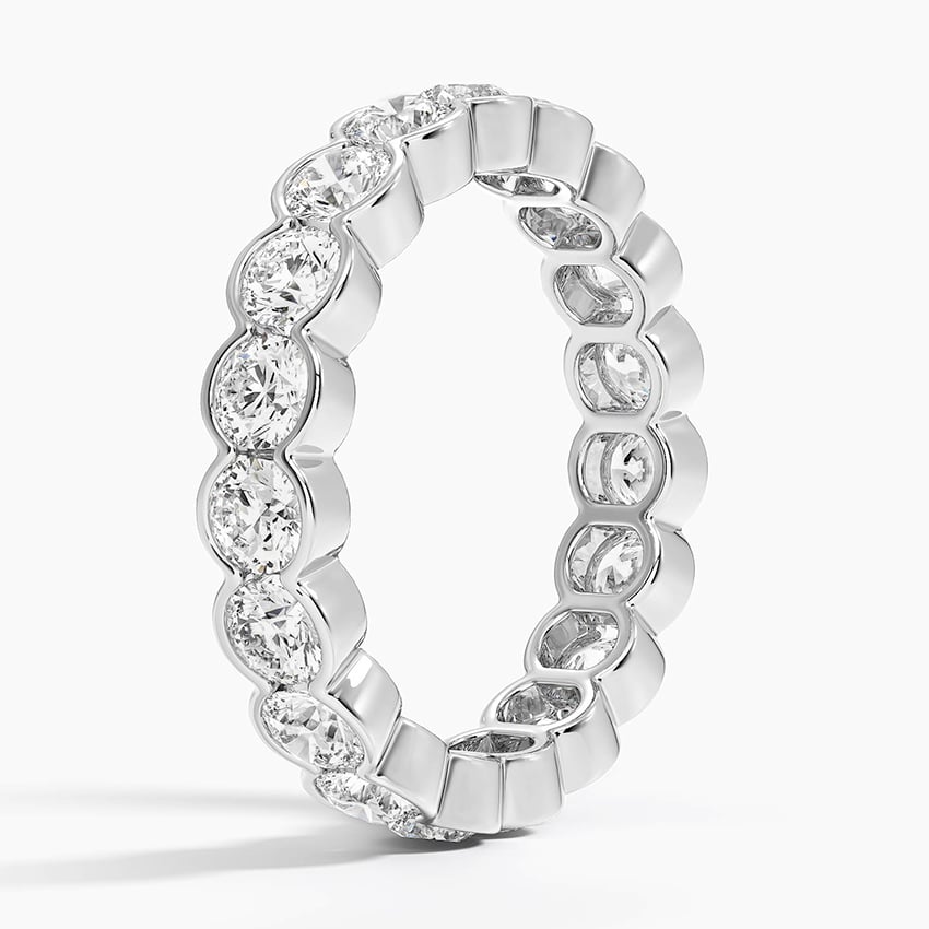 Semi-Bezel Round Eternity Lab Diamond Ring (2 1/2 ct. tw.) Platinum Eternity Band