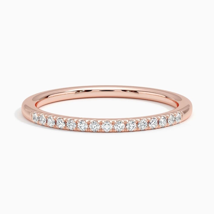 Ballad One-Quarter Coverage Diamond Ring (1/10 ct. tw.) Rose Gold 18k Wedding Band