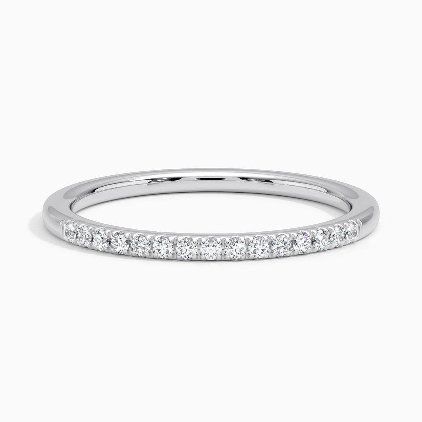 Ballad One-Quarter Coverage Diamond Ring (1/10 ct. tw.) Platinum Wedding Band