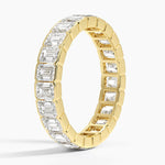 Semi-Bezel Emerald Cut Eternity Lab Diamond Ring (3 ct. tw.) Yellow Gold 18k Eternity Band