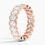 Semi-Bezel Oval Eternity Lab Diamond Ring (3 ct. tw.) Rose Gold 18k Eternity Band