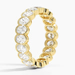 Semi-Bezel Oval Eternity Lab Diamond Ring (3 ct. tw.) Yellow Gold 18k Eternity Band