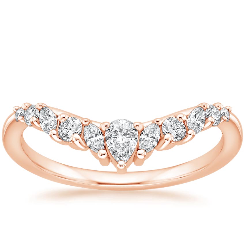 Floriana Contoured Diamond Ring Rose Gold 18k Wedding Band