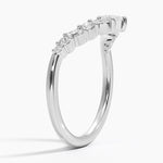 Floriana Contoured Diamond Ring Platinum Wedding Band