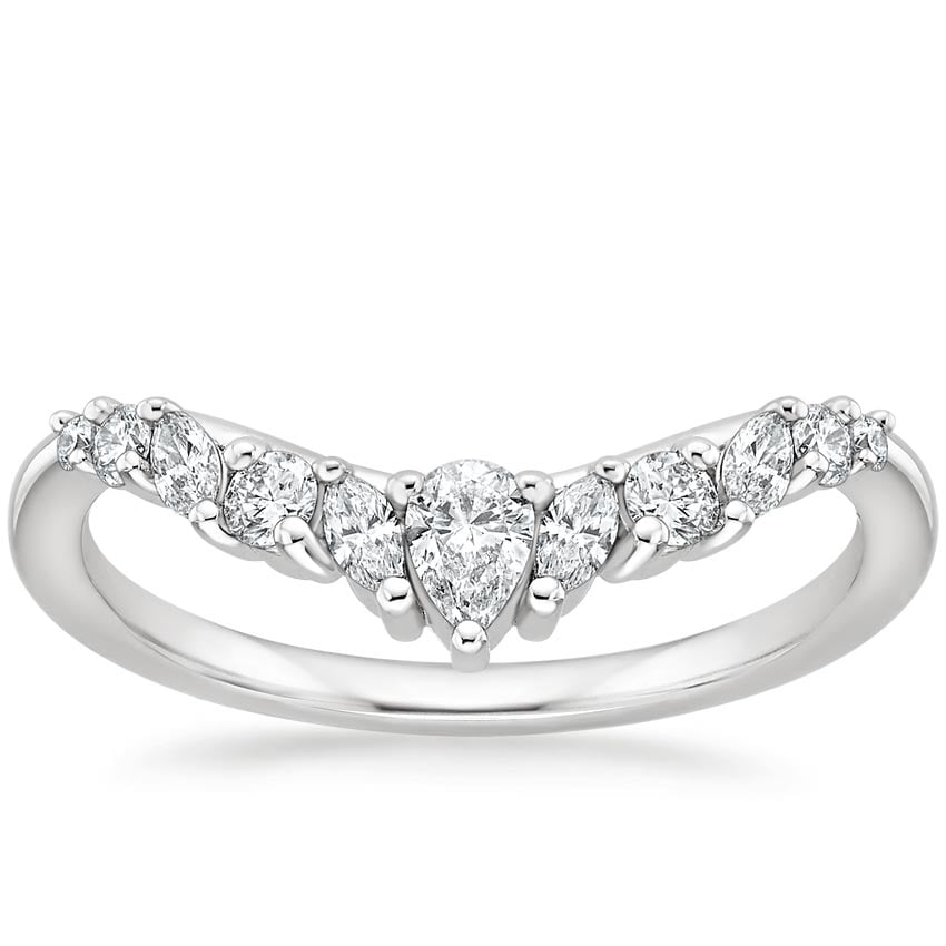 Floriana Contoured Diamond Ring Platinum Wedding Band