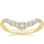 Floriana Contoured Diamond Ring Yellow Gold 18k Wedding Band