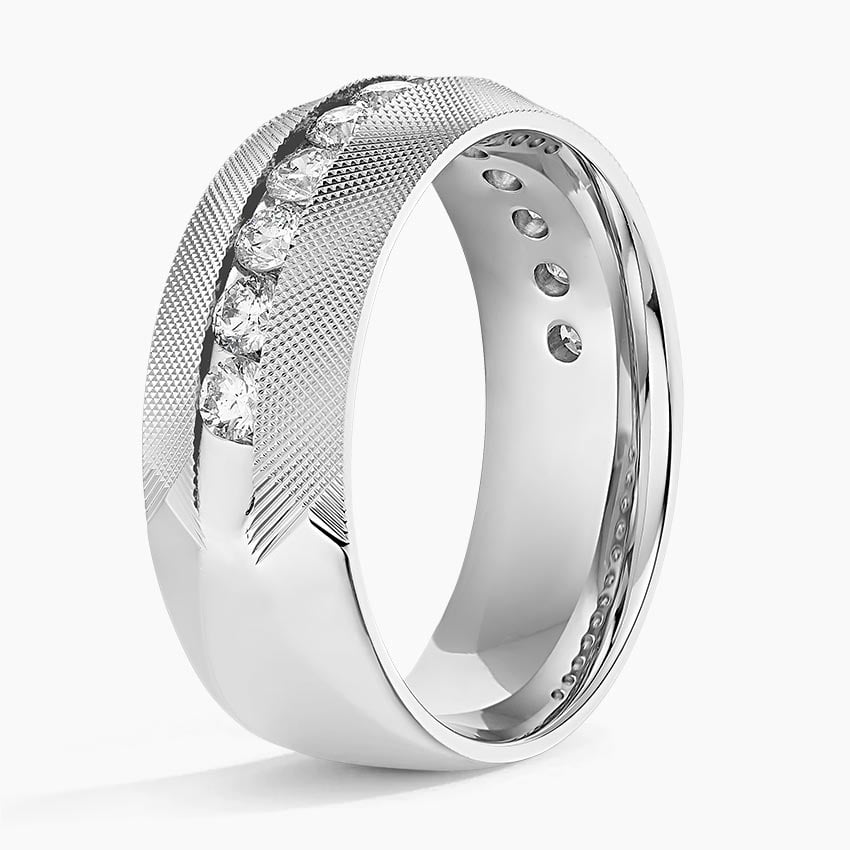 Maverick Diamond 8mm Wedding Ring (1 ct. tw.) Platinum Wedding Band