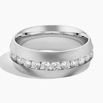 Maverick Diamond 8mm Wedding Ring (1 ct. tw.) Platinum Wedding Band