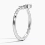 Lunette Diamond Ring (1/10 ct. tw.) Platinum Wedding Band