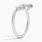 Mel Mixed Shape Contour Diamond Ring Platinum Wedding Band