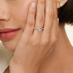 Luxe Lunette Diamond Ring (1/2 ct. tw.) Platinum Wedding Band