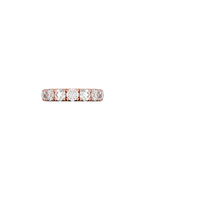 French Pavé Eternity Diamond Ring (4 1/2 ct. tw.) Rose Gold 18k Eternity Band