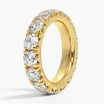 French Pavé Eternity Diamond Ring (4 1/2 ct. tw.) Yellow Gold 18k Eternity Band