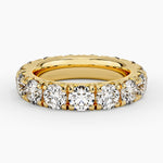 French Pavé Eternity Diamond Ring (4 1/2 ct. tw.) Yellow Gold 18k Eternity Band
