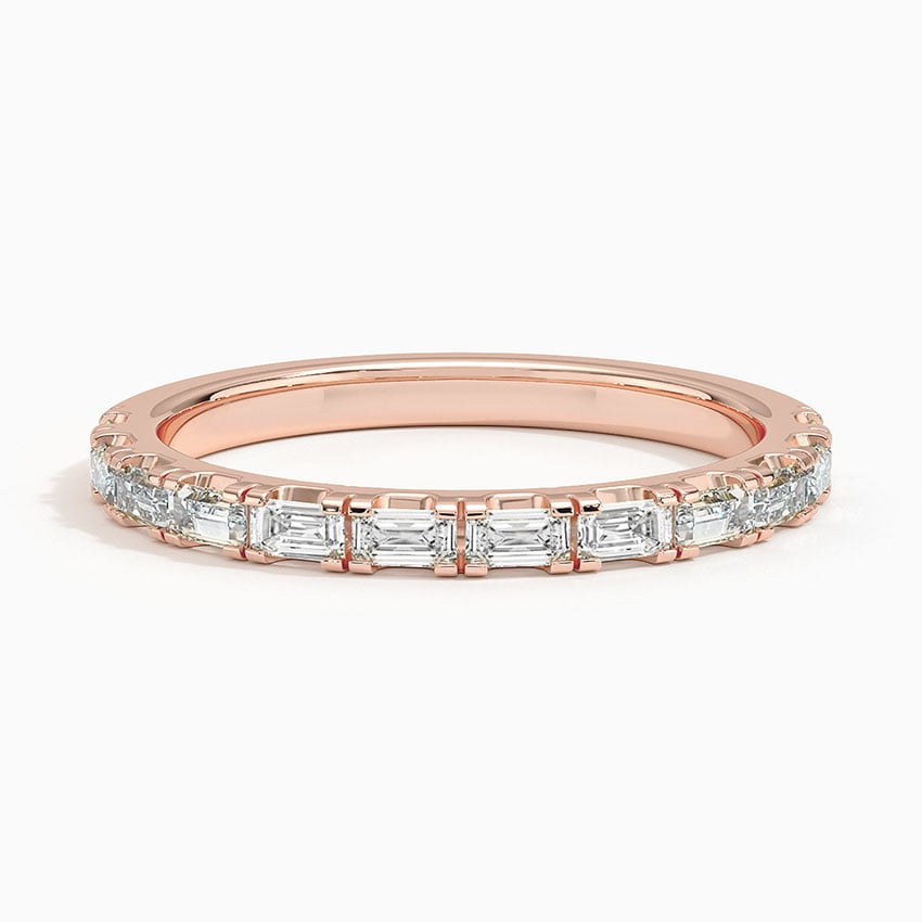 Gemma Baguette Diamond Ring (1/2 ct. tw.) Rose Gold 18k Wedding Band