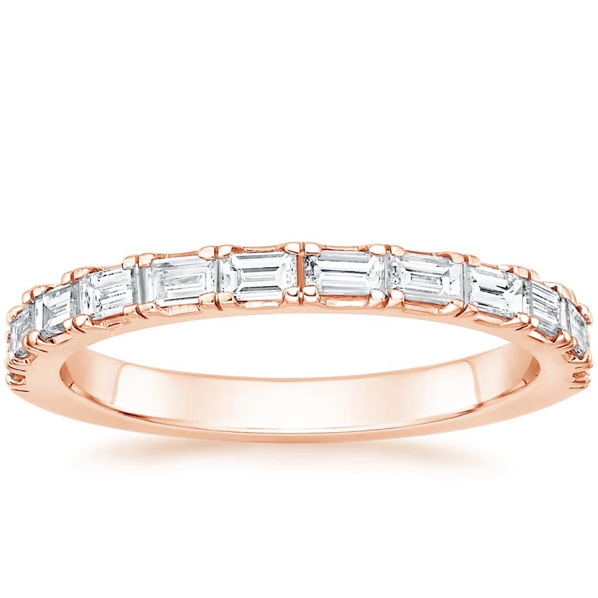 Gemma Baguette Diamond Ring (1/2 ct. tw.) Rose Gold 18k Wedding Band