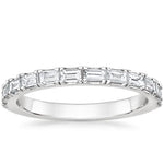 Gemma Baguette Diamond Ring (1/2 ct. tw.) Platinum Wedding Band