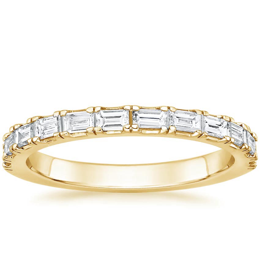 Gemma Baguette Diamond Ring (1/2 ct. tw.) Yellow Gold 18k Wedding Band