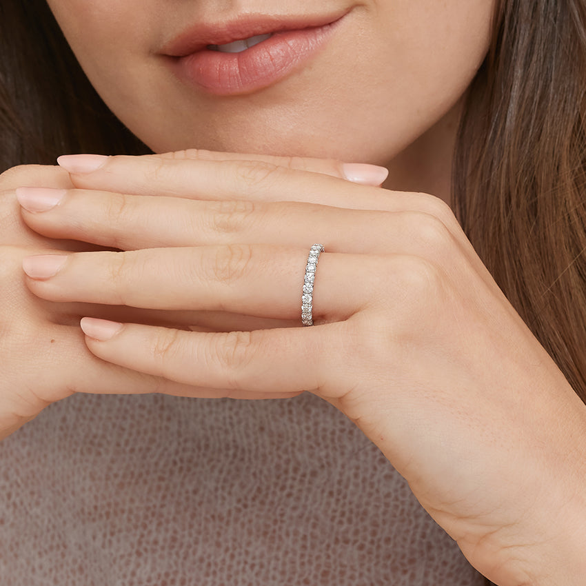 Anthology Three-Quarter Coverage Diamond Ring Platinum Wedding Band