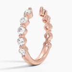 Monaco Diamond Open Ring Rose Gold 18k Wedding Band