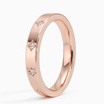 Elara 3mm Diamond Ring Rose Gold 18k Eternity Band