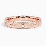 Elara 3mm Diamond Ring Rose Gold 18k Eternity Band