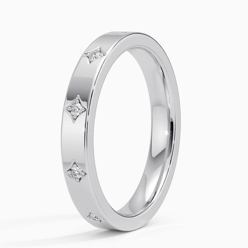 Elara 3mm Diamond Ring Platinum Eternity Band