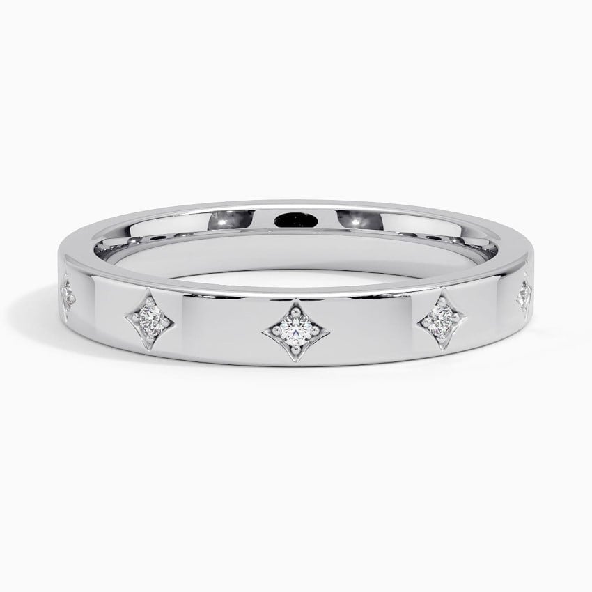 Elara 3mm Diamond Ring Platinum Eternity Band