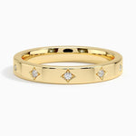 Elara 3mm Diamond Ring Yellow Gold 18k Eternity Band