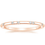 Astra 1.4mm Diamond Ring Rose Gold 18k Wedding Band
