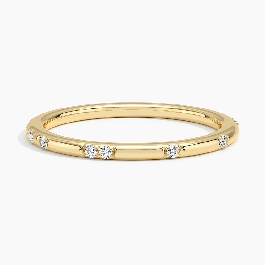 Astra 1.4mm Diamond Ring Yellow Gold 18k Wedding Band